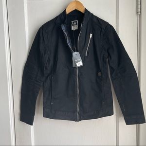 G-Star Raw Men’s black Camcorder canvas jacket with biker details size M nwt